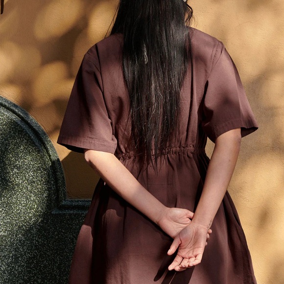 Chic Brown Utility Nobel Dress for Women - Picture 2 of 6